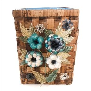 Boho Chic Floral Woven Planter